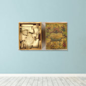 Humphries ontleed wereldkaart canvas afdruk (Insitu (Houten vloer))