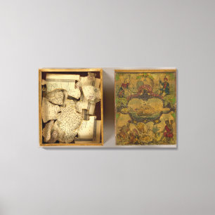 Humphries ontleed wereldkaart canvas afdruk