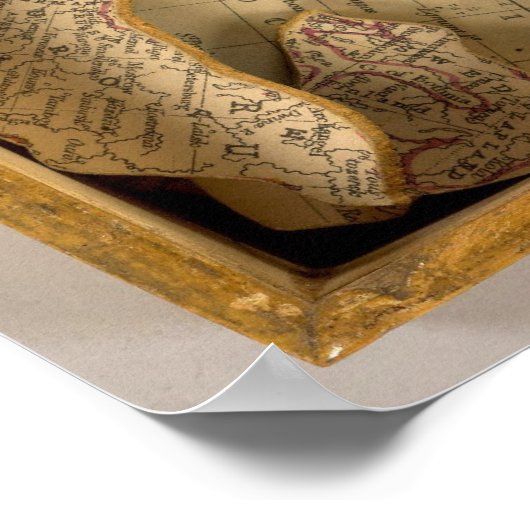 Humphries ontleed wereldkaart poster (Hoek)