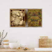 Humphries ontleed wereldkaart poster (Keuken)