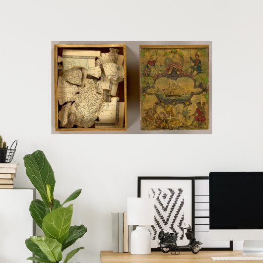 Humphries ontleed wereldkaart poster (Thuiskantoor)