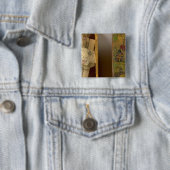 Humphries ontleed wereldkaart vierkante button 5,1 cm (In situ)