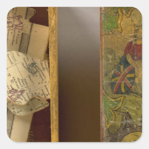 Humphries ontleed wereldkaart vierkante sticker