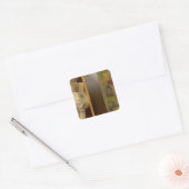 Humphries ontleed wereldkaart vierkante sticker (Envelop)