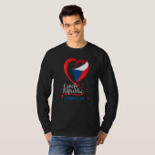 Humpolec Tsjechië Heart Flag Lion Coat of Ar T-shirt (Voorkant volledig)