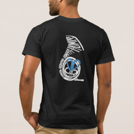 Humppa Love Blauwe Achterkant Donkere AA T-shirt