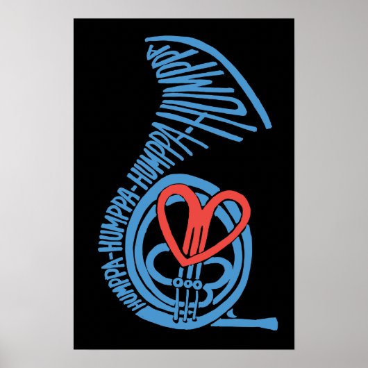 Humppa Love Blue2 Poster of Print (Voorkant)