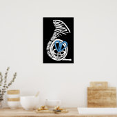 Humppa Love Blue Dark Poster of Print (Keuken)