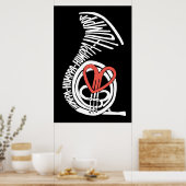 Humppa Love Red Dark Poster of Print (Keuken)