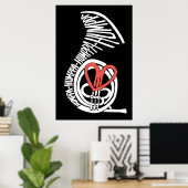 Humppa Love Red Dark Poster of Print (Thuiskantoor)