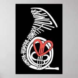 Humppa Love Red Dark Poster of Print