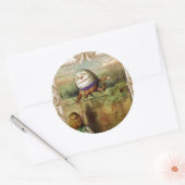 Humpty Dumpt en Alice Ronde Sticker (Envelop)