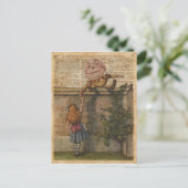 Humpty Dumpty & Alice  Book Illustration Briefkaart (Staand voorkant)