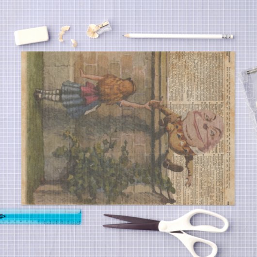 Humpty Dumpty & Alice Book Illustration Tissuepapier (Craft)