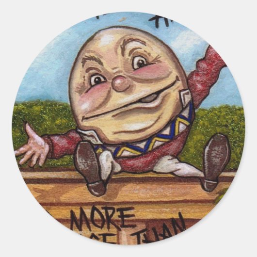 HUMPTY DUMPTY Alice in Wonderland Sticker (Voorkant)