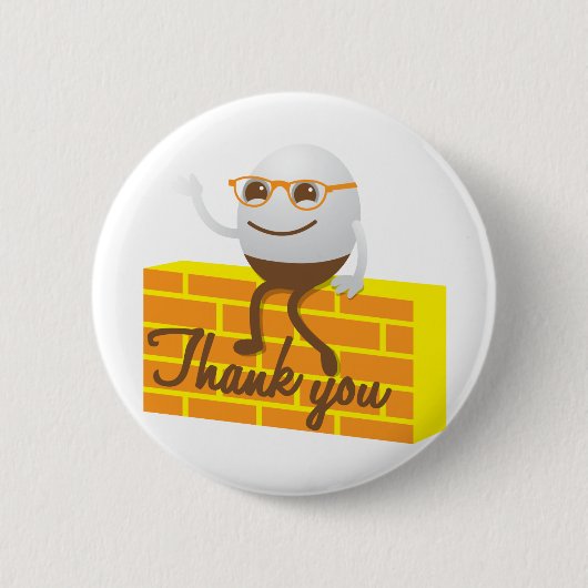 Humpty Dumpty bedankt Ronde Button 5,7 Cm (Voorkant)