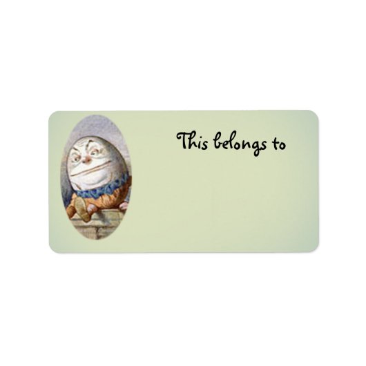 Humpty Dumpty behoort tot Etiket (Voorkant)