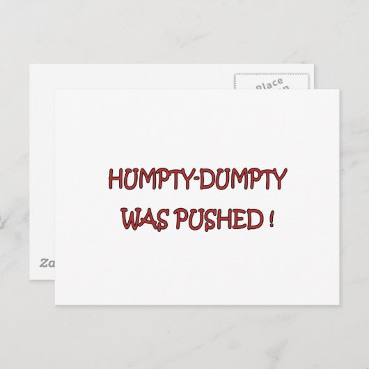 Humpty-Dumpty Briefkaart (Voorkant / Achterkant)
