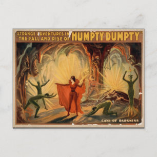Humpty Dumpty, 'Cave of Darkness' Retro Theater Briefkaart