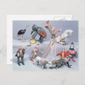 Humpty Dumpty Circus acrobats en menagerie Briefkaart (Voorkant / Achterkant)