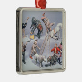Humpty Dumpty Circus acrobats en menagerie Metalen Ornament (Rechts)