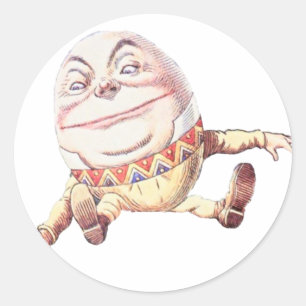 Humpty Dumpty Color Ronde Sticker