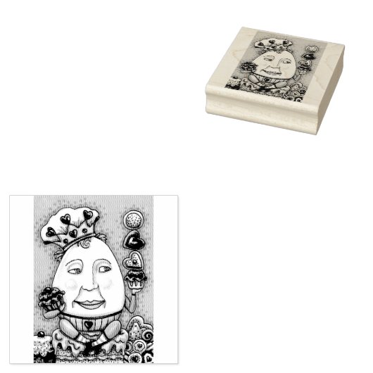 HUMPTY DUMPTY CUPCAKES & SWEETS RUBBER STEMP RUBBERSTEMPEL (Gestempeld)