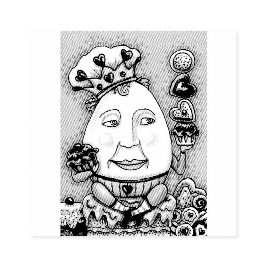 HUMPTY DUMPTY CUPCAKES & ZOETE LEKKERNIJEN, EEN GO RUBBERSTEMPEL (Afrduk)
