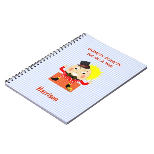 Humpty Dumpty Cute Nursery Rhyme Personalized Notitieboek (Linkerzijde)