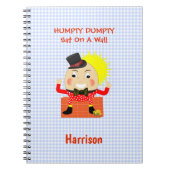 Humpty Dumpty Cute Nursery Rhyme Personalized Notitieboek (Voorkant)