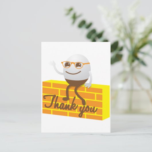 Humpty Dumpty dank u Briefkaart (Staand voorkant)