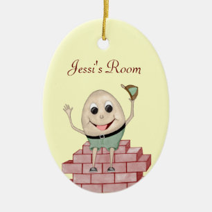 Humpty Dumpty (Deur Hanger) Keramisch Ornament