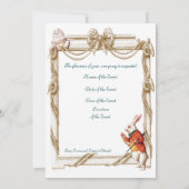 Humpty Dumpty en Alice blue en white strepen Kaart (Achterkant)