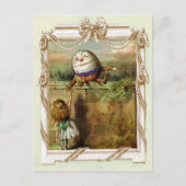 Humpty Dumpty en Alice Briefkaart (Voorkant)