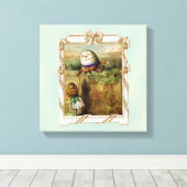 Humpty Dumpty en Alice Canvas Afdruk (Insitu (Houten vloer))