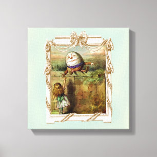 Humpty Dumpty en Alice Canvas Afdruk