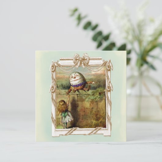 Humpty Dumpty en Alice Kaart (Staand voorkant)