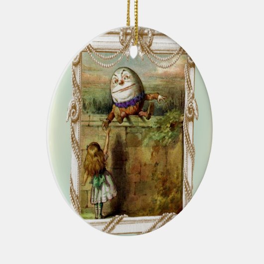 Humpty Dumpty en Alice Keramisch Ornament (Rechts)
