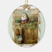 Humpty Dumpty en Alice Keramisch Ornament (Links)