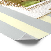 Humpty Dumpty en Alice op blauwe en witte strepen Poster (Hoek)