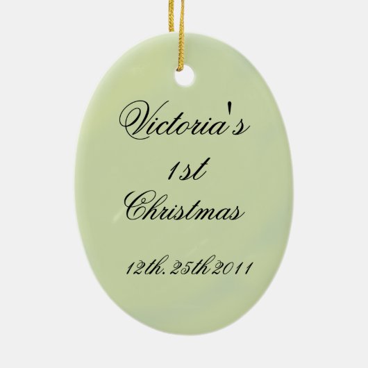 Humpty Dumpty First Kerstmis Keramisch Ornament (Achterkant)