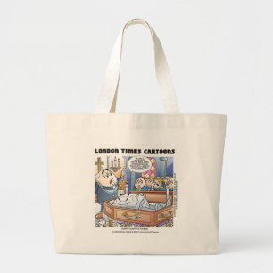Humpty Dumpty Funeral Grappige Cadeaus T-shirts Ve Grote Tote Bag