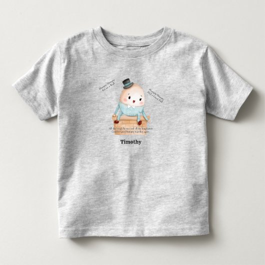 Humpty Dumpty gepersonaliseerd Kinder Shirts (Voorkant)