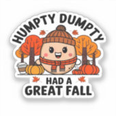 Humpty Dumpty, Grappige Thanksgiving Sticker (Voorkant)