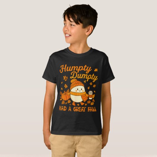Humpty Dumpty Had A Great Fall Autumn Funny Men Wo T-shirt (Voorkant volledig)