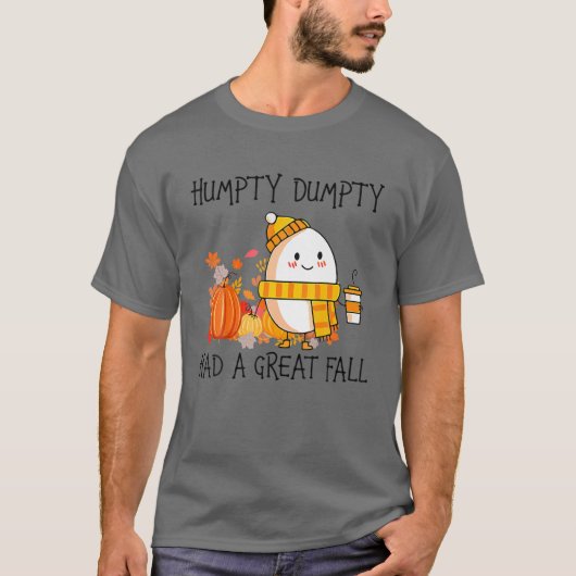 Humpty Dumpty had een geweldige Herfst, Halloween T-shirt (Voorkant)
