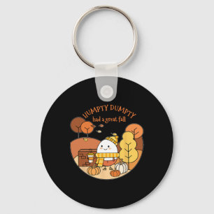 Humpty Dumpty had een geweldige Herfst Happy Herfs Sleutelhanger