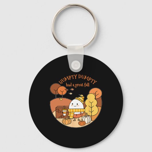 Humpty Dumpty had een geweldige Herfst Happy Herfs Sleutelhanger (Voorkant)