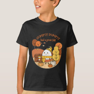 Humpty Dumpty had een geweldige Herfst Happy Herfs T-shirt