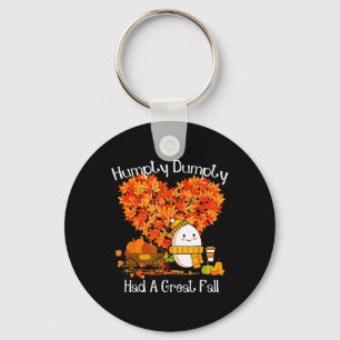 Humpty Dumpty had een geweldige Herfst herfstblade Sleutelhanger